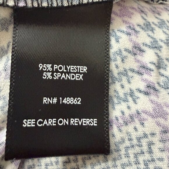 Torrid Plaid Wrap Midi Dress Ruched Sleeves Black Gray Purple Women’s 00 (M/L10) - Picture 9 of 11